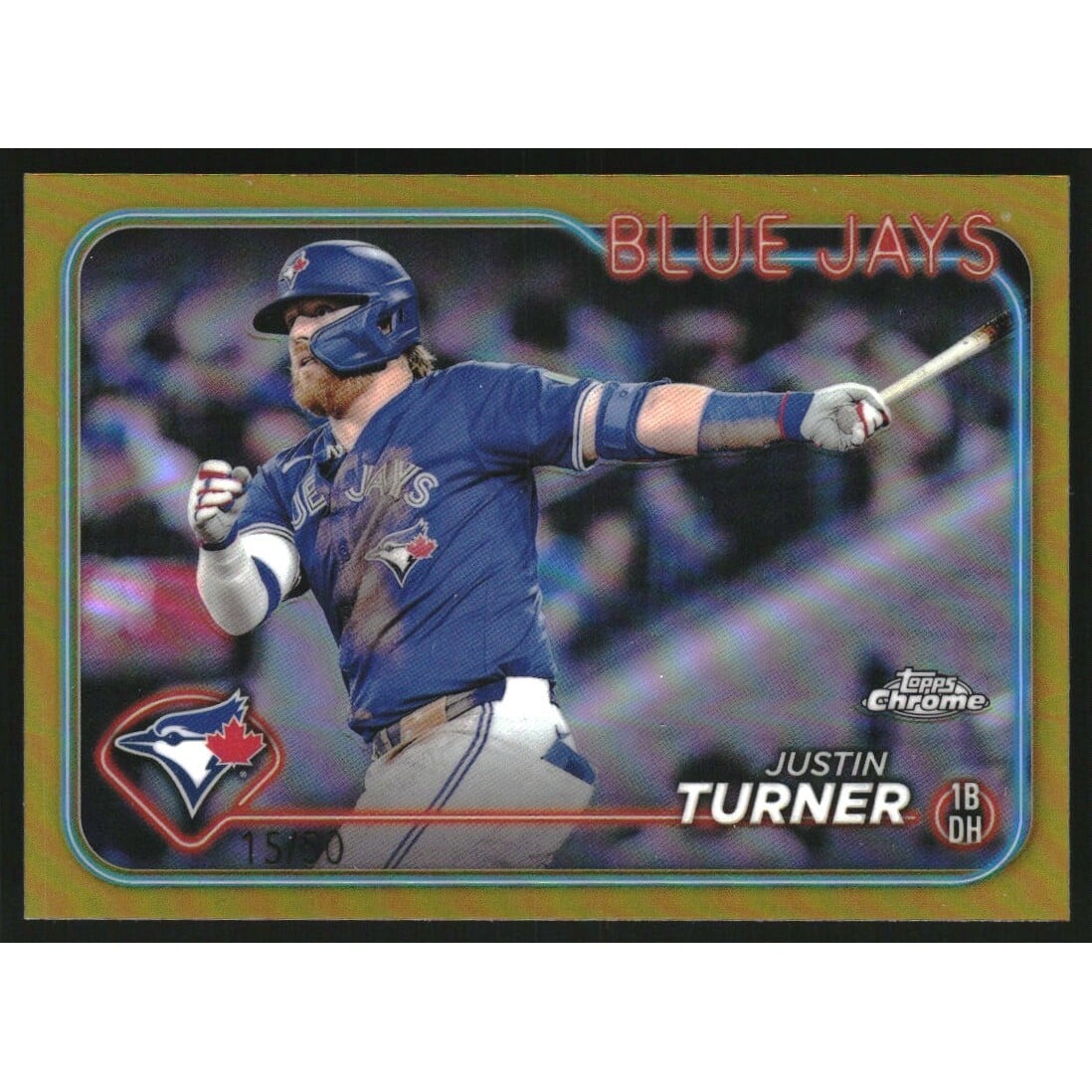 2024 Topps Chrome Gold Refractors #248 Justin Turner. rookie card picture