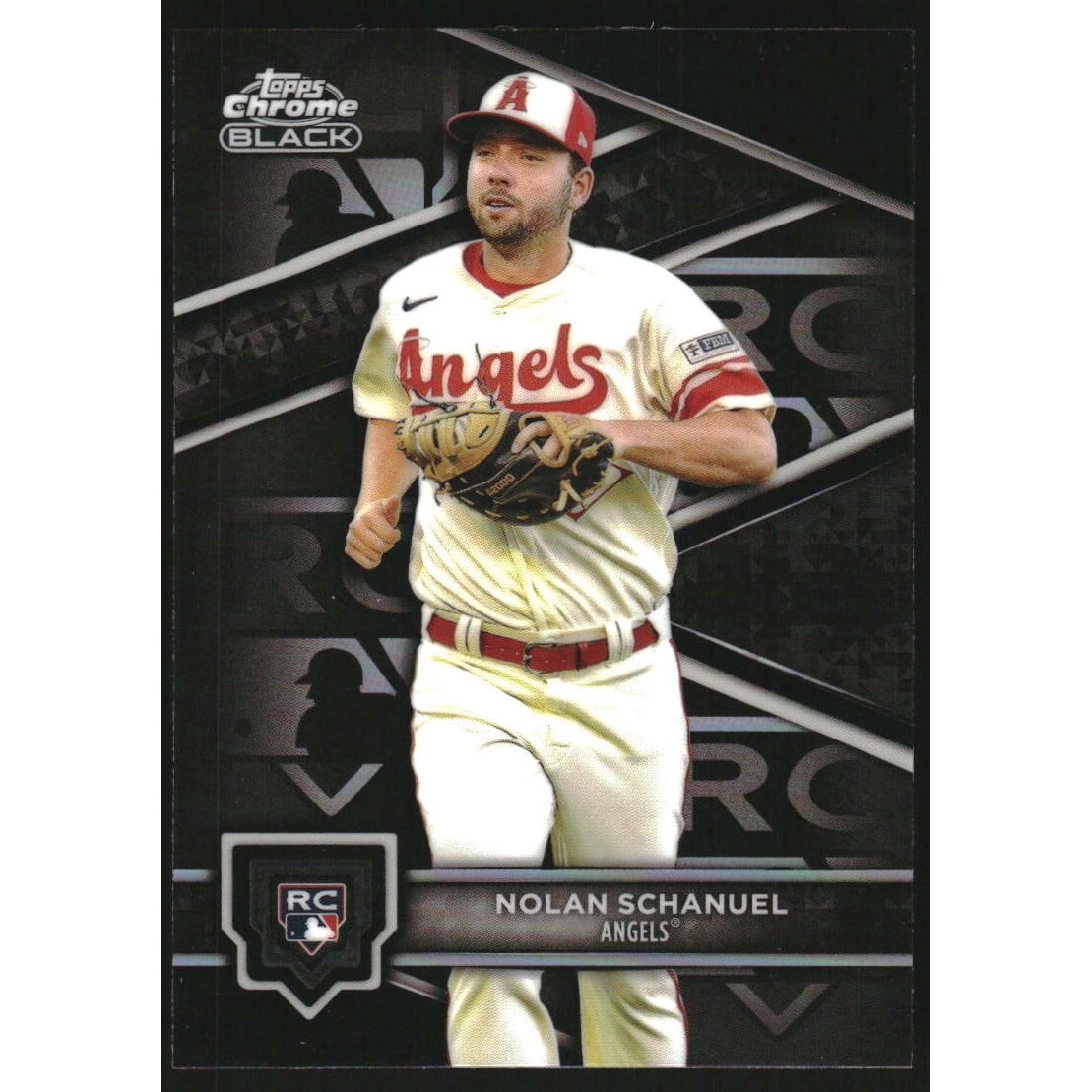 2024 Topps Chrome Black Rookie Design Variations #75 Nolan Schanuel. rookie card picture