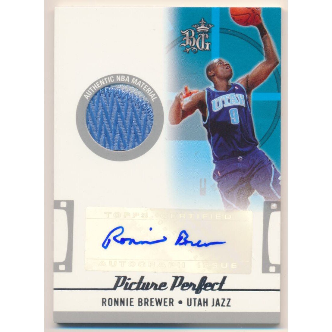 2006-07 Topps Big Game Picture Perfect Patches Autographs #RBR Ronnie Brewer. rookie card picture