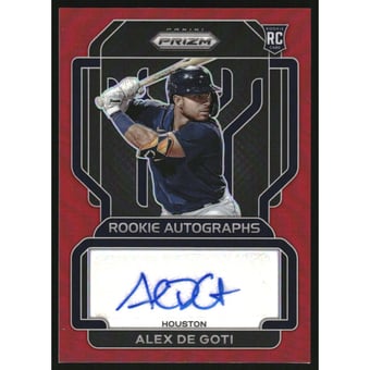 2022 Panini Prizm Rookie Autographs Prizms Red #95 Alex De Goti