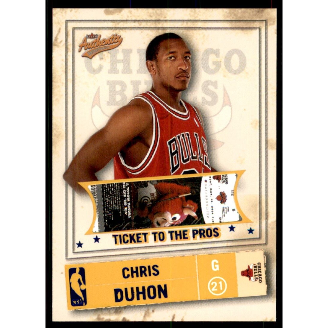 2004-05 Fleer Authentix Parallel 50 #103 Chris Duhon. rookie card picture