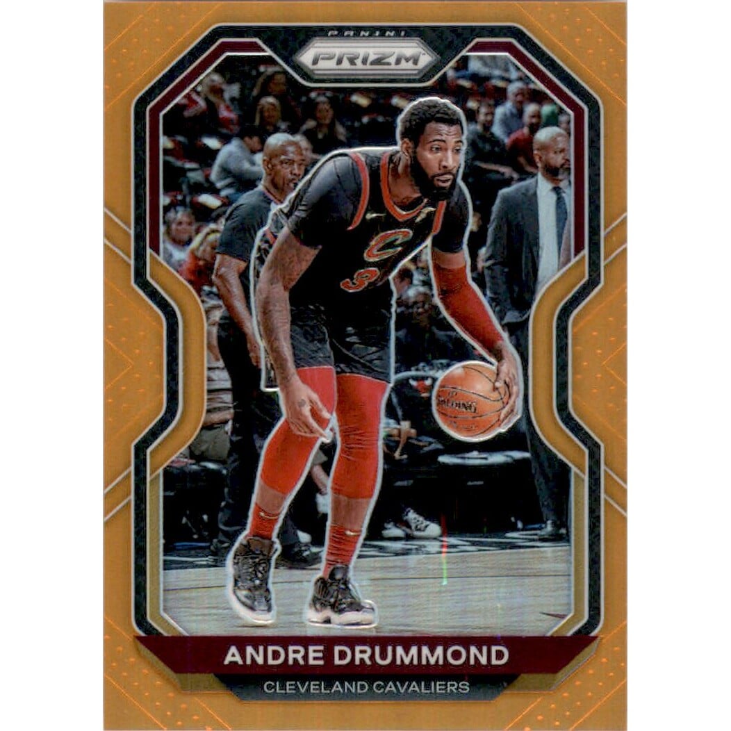2020-21 Panini Prizm Prizms Orange #222 Andre Drummond. rookie card picture