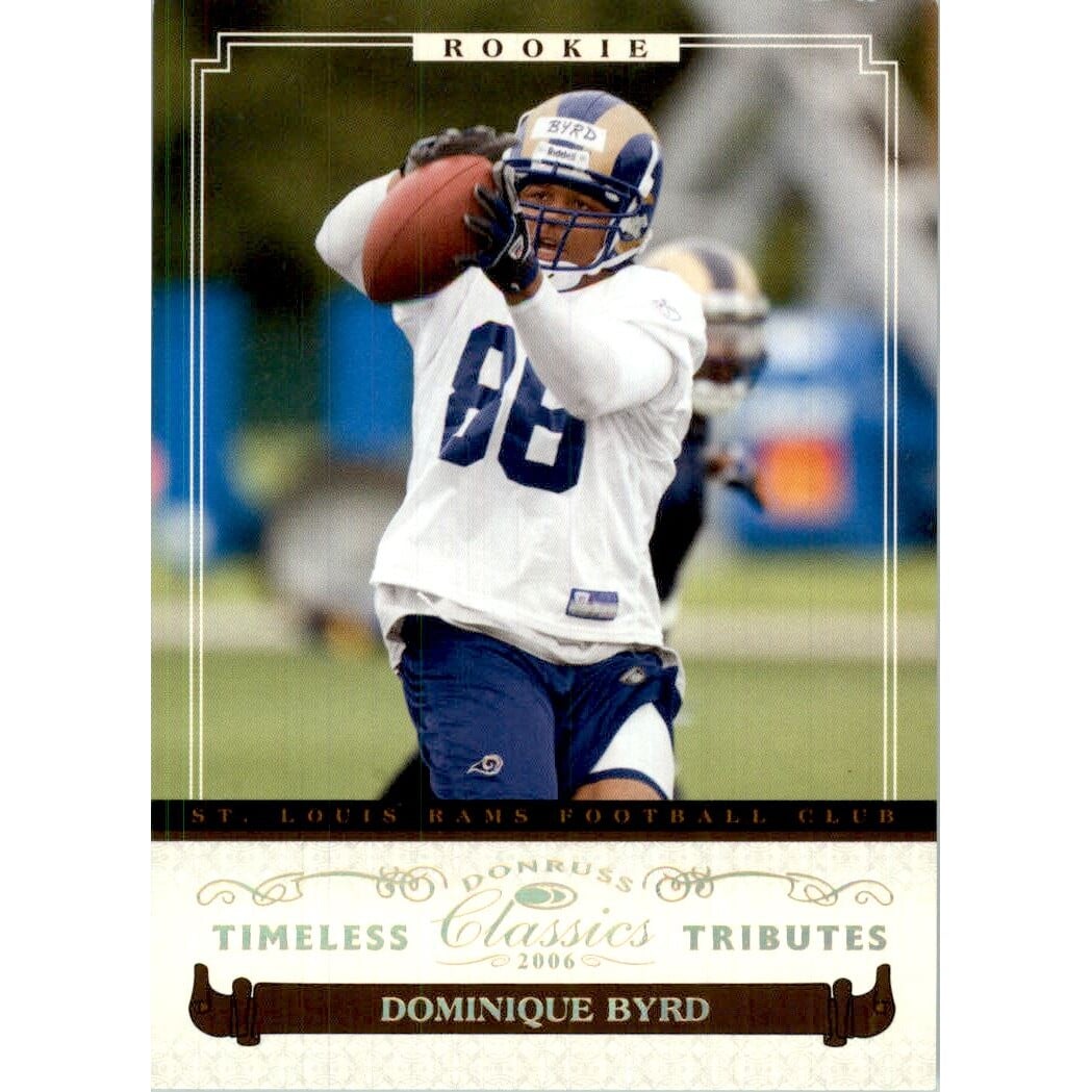 2006 Donruss Classics Timeless Tributes Gold #132 Dominique Byrd. rookie card picture