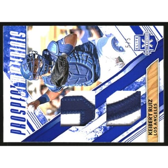 2019 Elite Extra Edition Dual Prospect Materials Blue #2 Keibert Ruiz