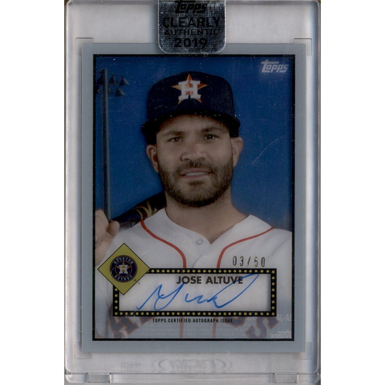 2019 Topps Clearly Authentic '52 Reimagining Autographs #RAJA Jose Altuve/50. rookie card picture