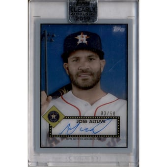 2019 Topps Clearly Authentic '52 Reimagining Autographs #RAJA Jose Altuve/50