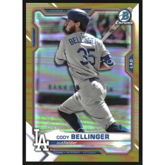 2021 Bowman Chrome Gold Refractors #89 Cody Bellinger