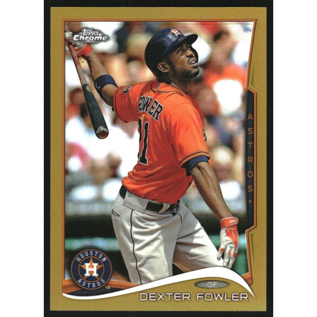 2014 Topps Chrome Gold Refractors #74 Dexter Fowler. rookie card picture