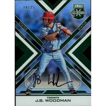 2016 Elite Extra Edition Autographs Status Emerald Die Cut #57 J.B. Woodman/25