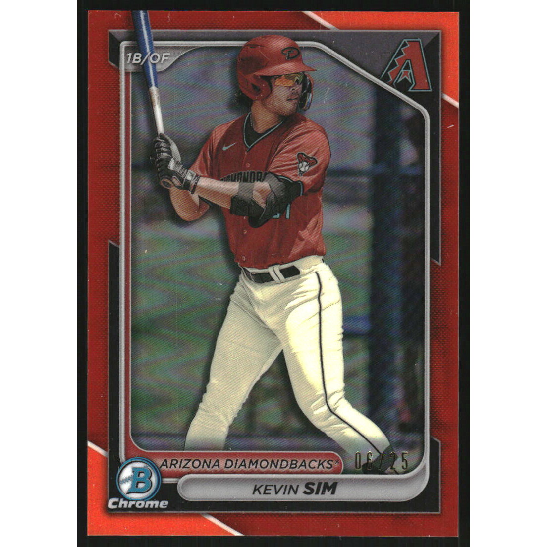 2024 Bowman Chrome Prospects Orange Refractors #BCP34 Kevin Sim 2024 Bowman Chrome Prospects Orange Refractors #BCP34 Kevin Sim