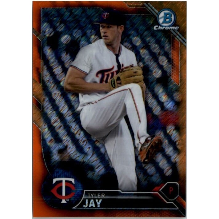 2016 Bowman Chrome Prospects Orange Shimmer Refractors #BCP61 Tyler Jay. rookie card picture