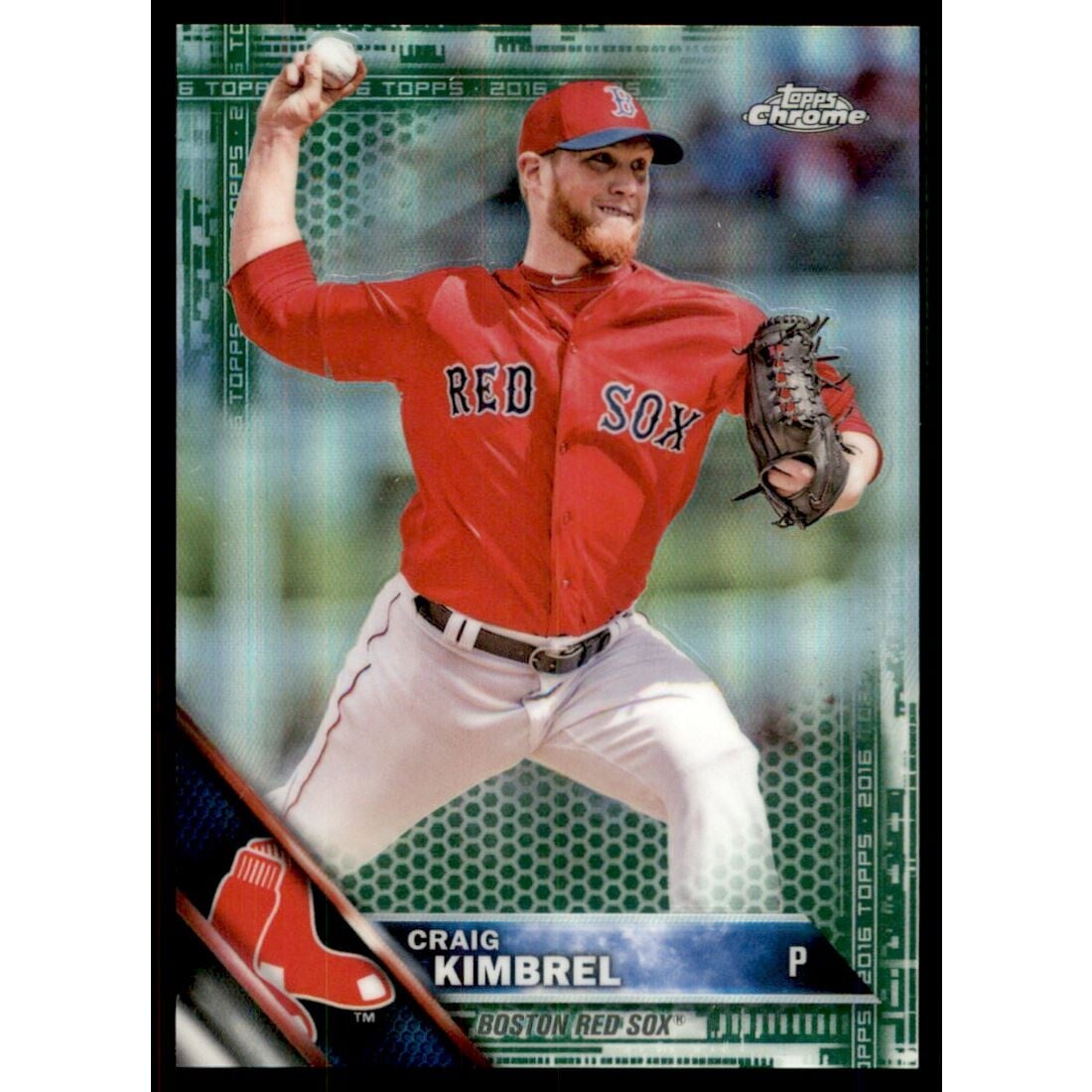 2016 Topps Chrome Green Refractors #119 Craig Kimbrel. rookie card picture