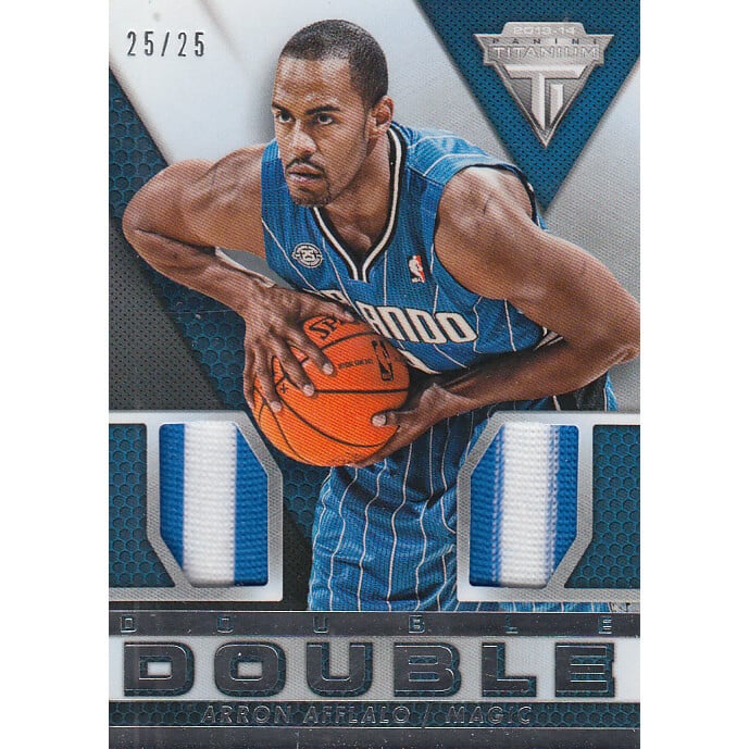 2013-14 Panini Titanium Double Double Jerseys Prime #33 Arron Afflalo/25. rookie card picture