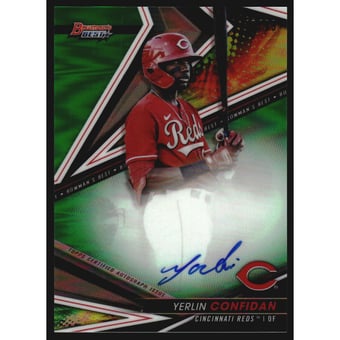 2022 Bowman's Best Best of '22 Autographs Green Refractors #B22YC Yerlin Confidan