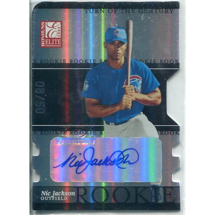 2003 Donruss Elite Turn of the Century Autographs #198 Nic Jackson ROO. rookie card picture