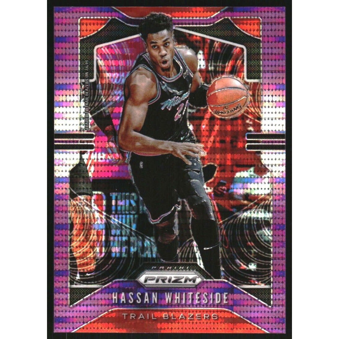 2019-20 Panini Prizm Prizms Purple Pulsar #151 Hassan Whiteside. rookie card picture