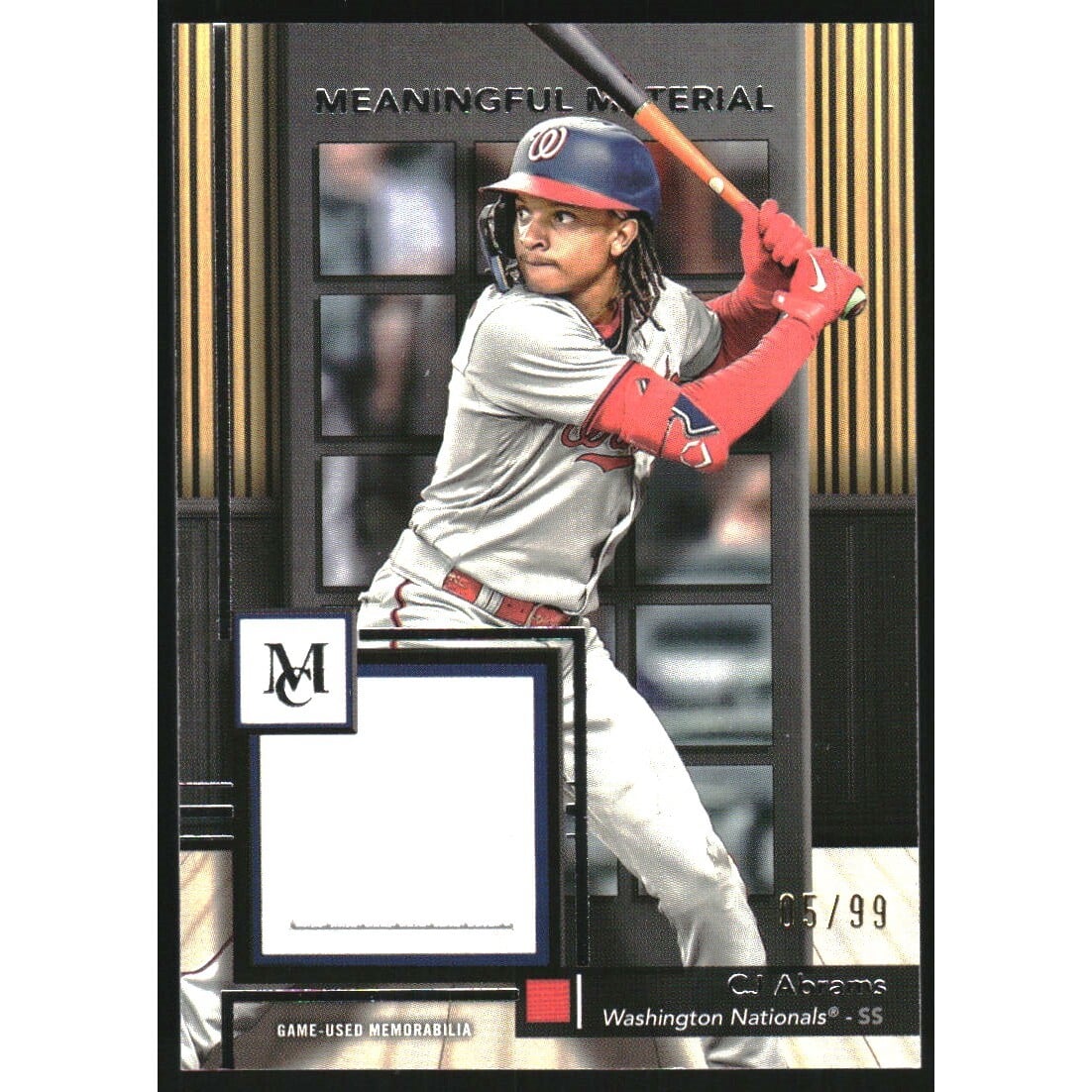 2024 Topps Museum Collection Meaningful Material Relics #MMRCA CJ Abrams. rookie card picture