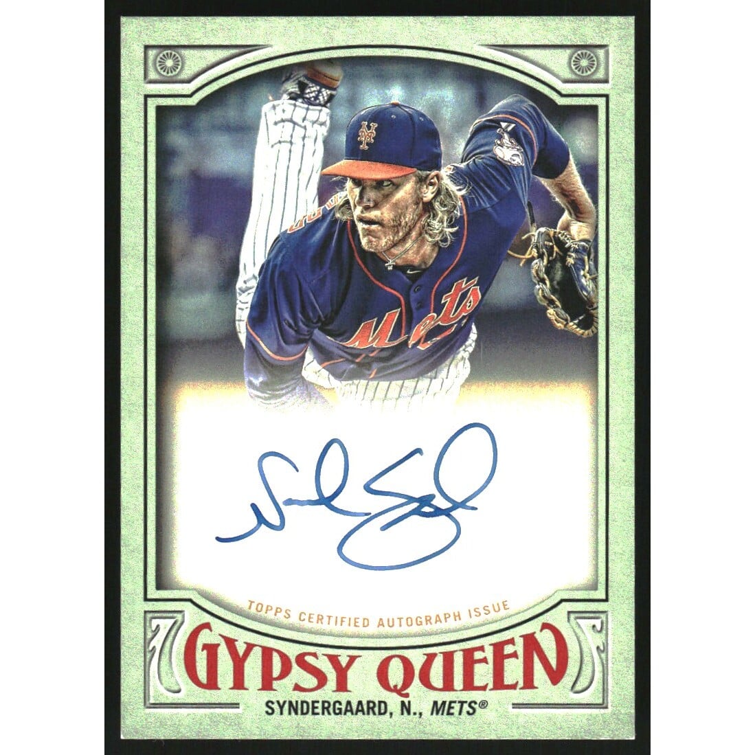 2016 Topps Gypsy Queen Autographs Green #GQANS Noah Syndergaard. rookie card picture