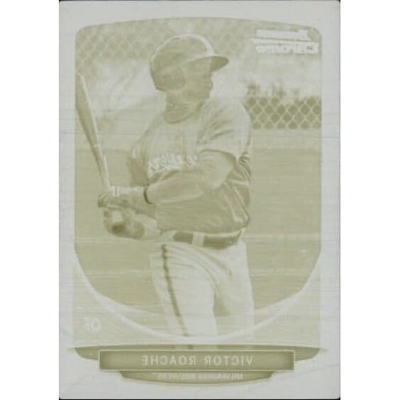 2013 Bowman Chrome Mini Printing Plates Yellow #15 Victor Roache. rookie card picture