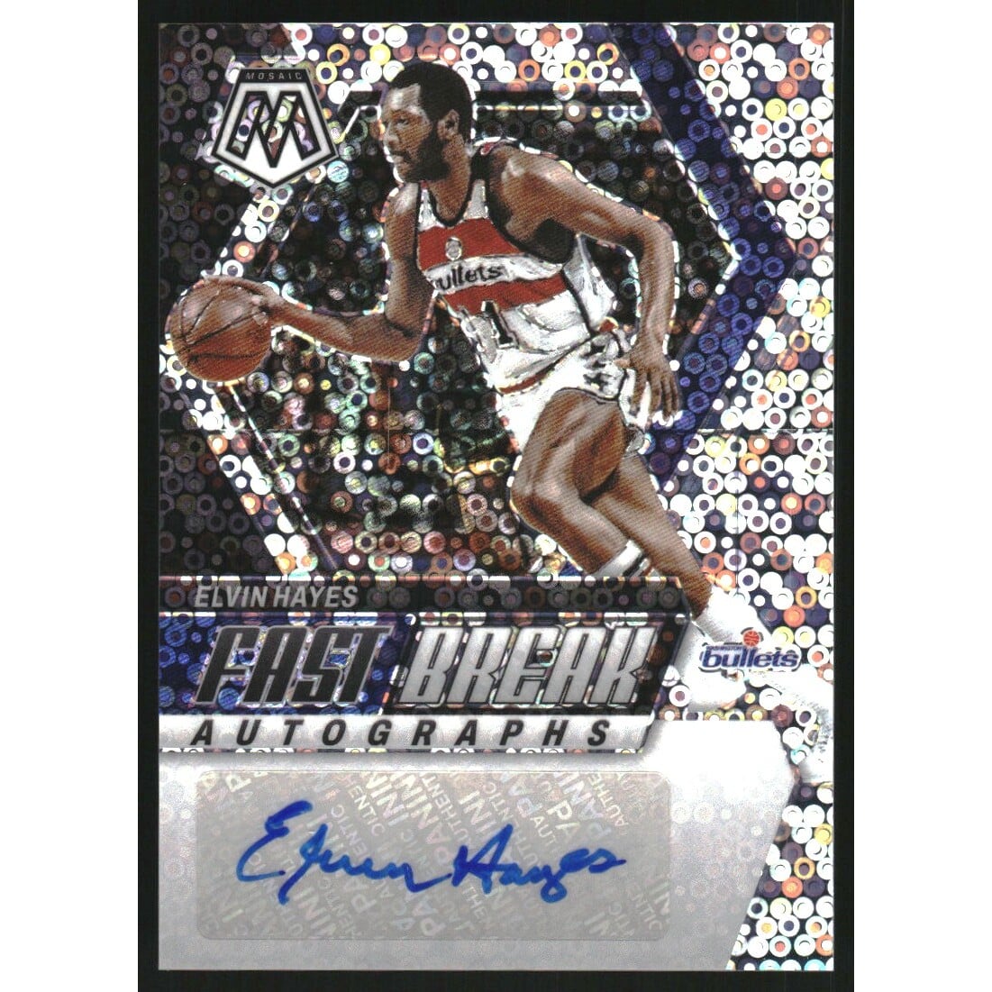 2023-24 Panini Mosaic Autographs Fast Break #49 Elvin Hayes. rookie card picture