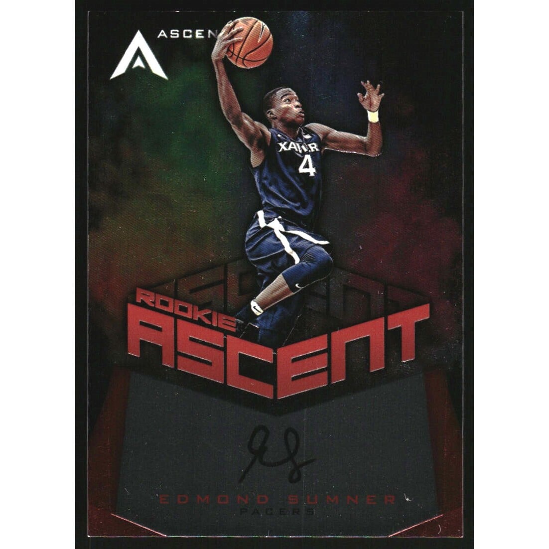 2017-18 Panini Ascension Rookie Ascent Autographs Red #31 Edmond Sumner. rookie card picture