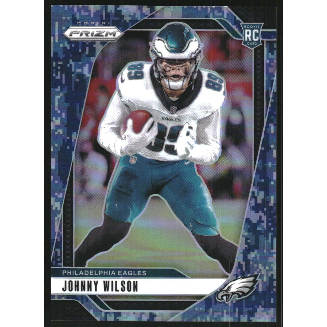 2024 Panini Prizm Prizms Navy Camo #355 Johnny Wilson. rookie card picture