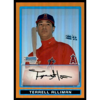 2009 Bowman Chrome Prospects Orange Refractors #BCP130 Terrell Alliman
