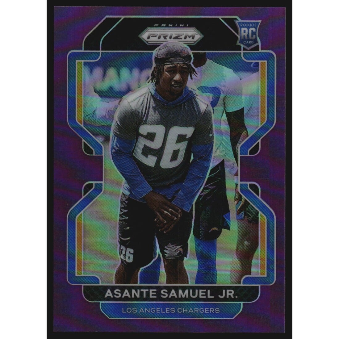 2021 Panini Prizm Prizms Purple #435 Asante Samuel Jr.. rookie card picture