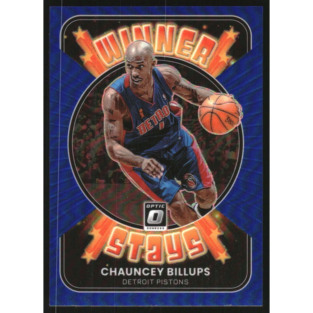2021-22 Donruss Optic Winner Stays Blue #8 Chauncey Billups. rookie card picture