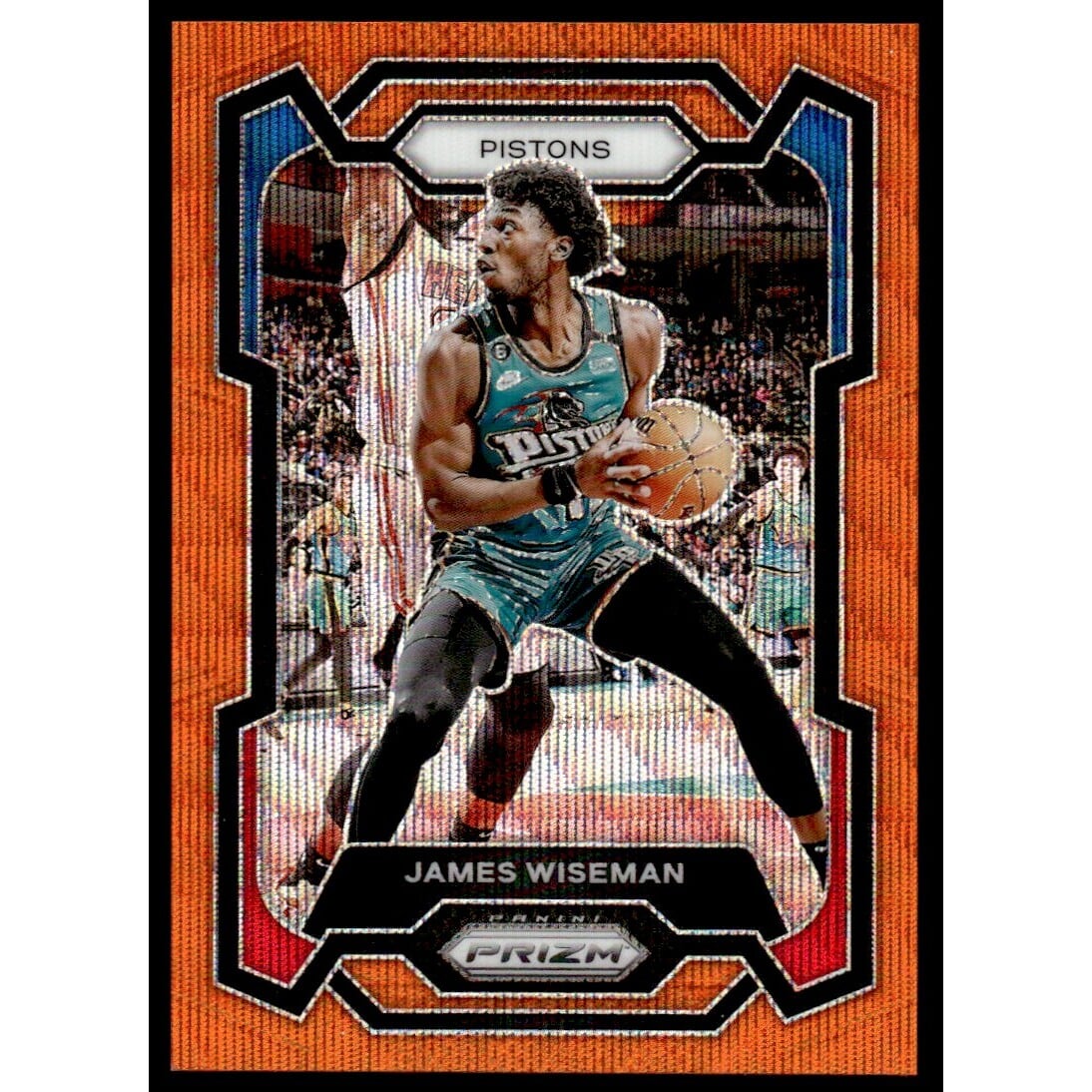 2023-24 Panini Prizm Prizms Orange Wave #86 James Wiseman. rookie card picture