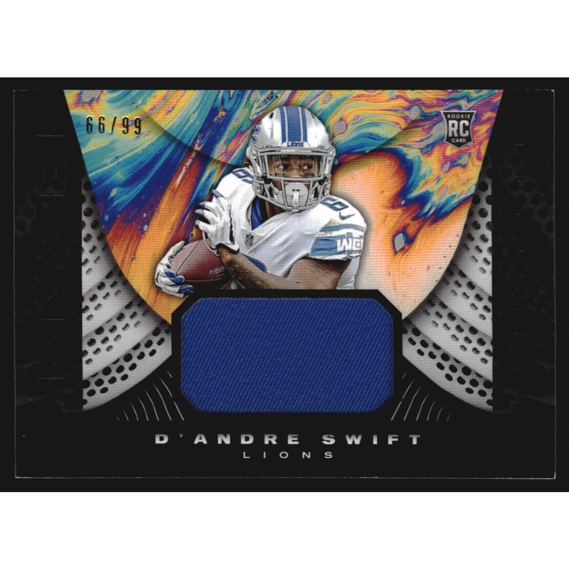 2020 Panini Black Futuristic Jerseys #8 D'Andre Swift. rookie card picture