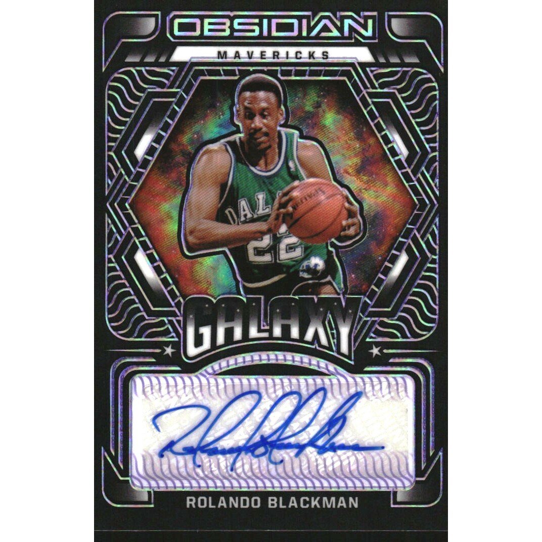 2021-22 Panini Obsidian Galaxy Autographs Electric Etch Purple #45 Rolando Blackman/75. rookie card picture