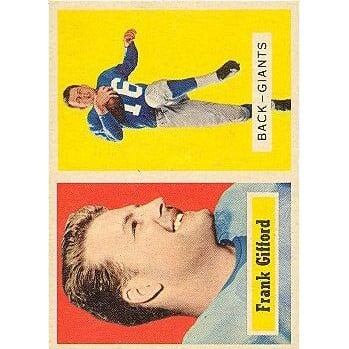 1957 Topps #88 Frank Gifford. rookie card picture