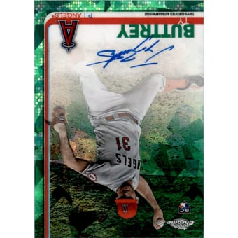 2019 Topps Chrome Sapphire Rookie Autographs Green #CSATB Ty Buttrey