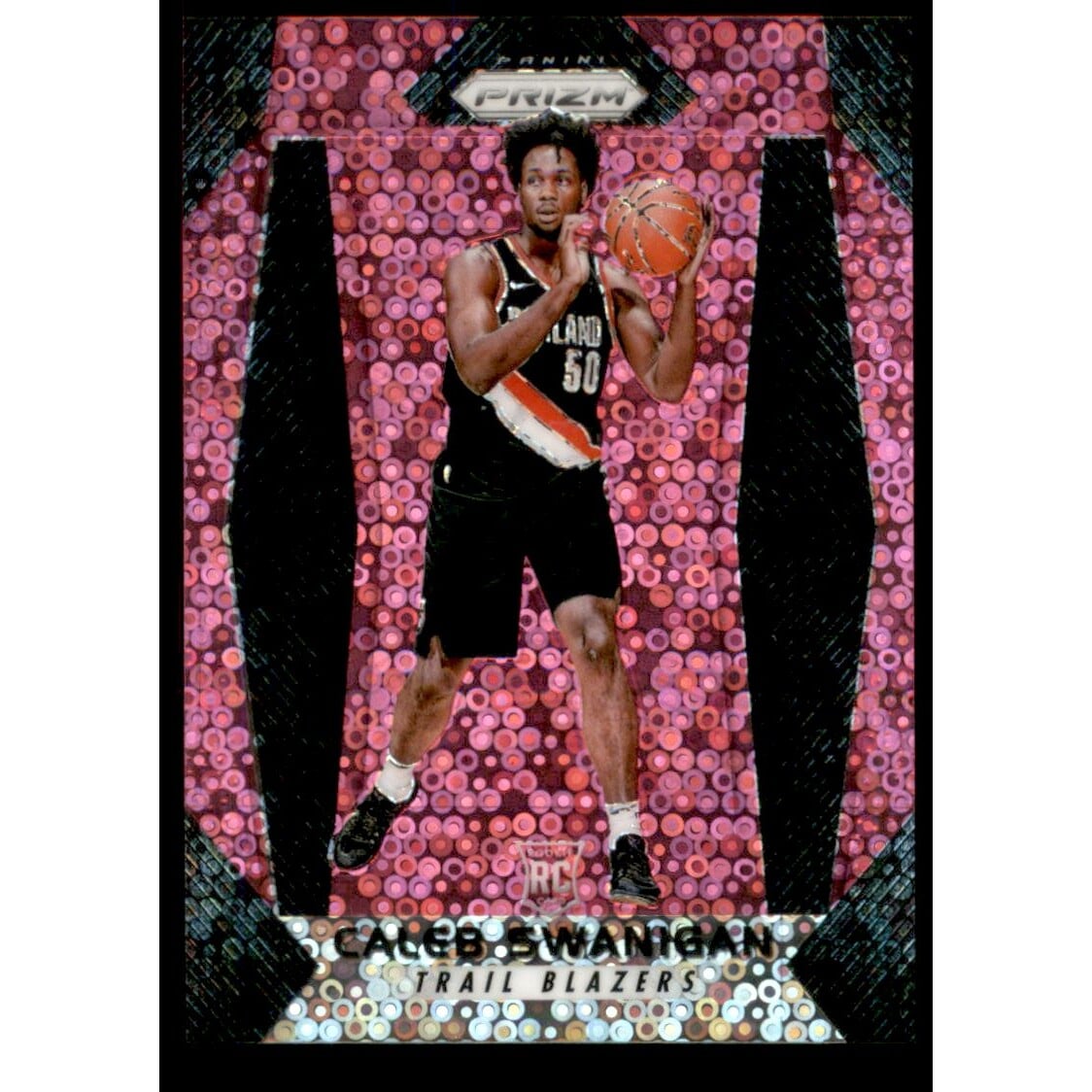 2017-18 Panini Prizm Prizms Fast Break Pink #145 Caleb Swanigan. rookie card picture