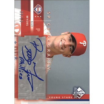 2003 SP Authentic Chirography Young Stars Silver #MY Brett Myers