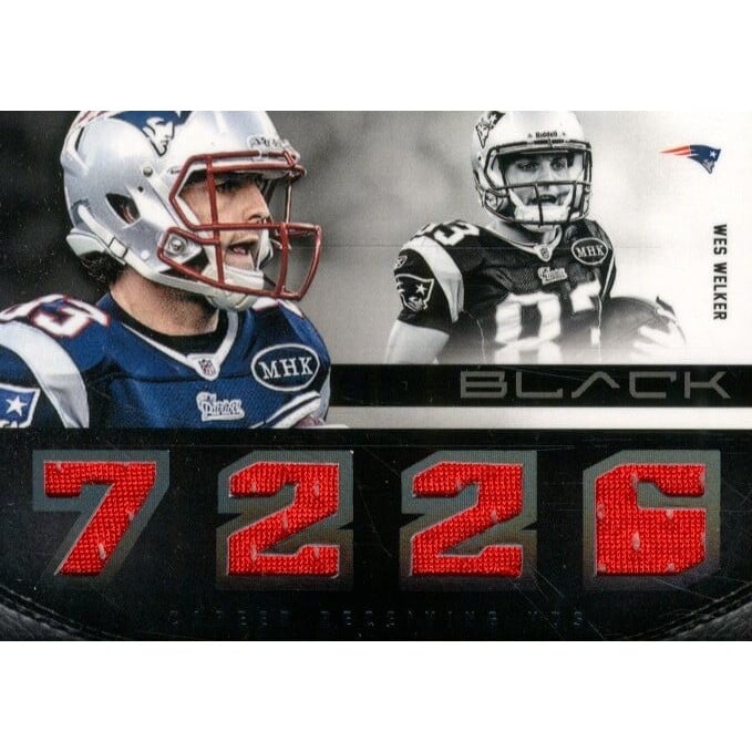 2012 Panini Black Stat Line Materials #2 Wes Welker/99. rookie card picture