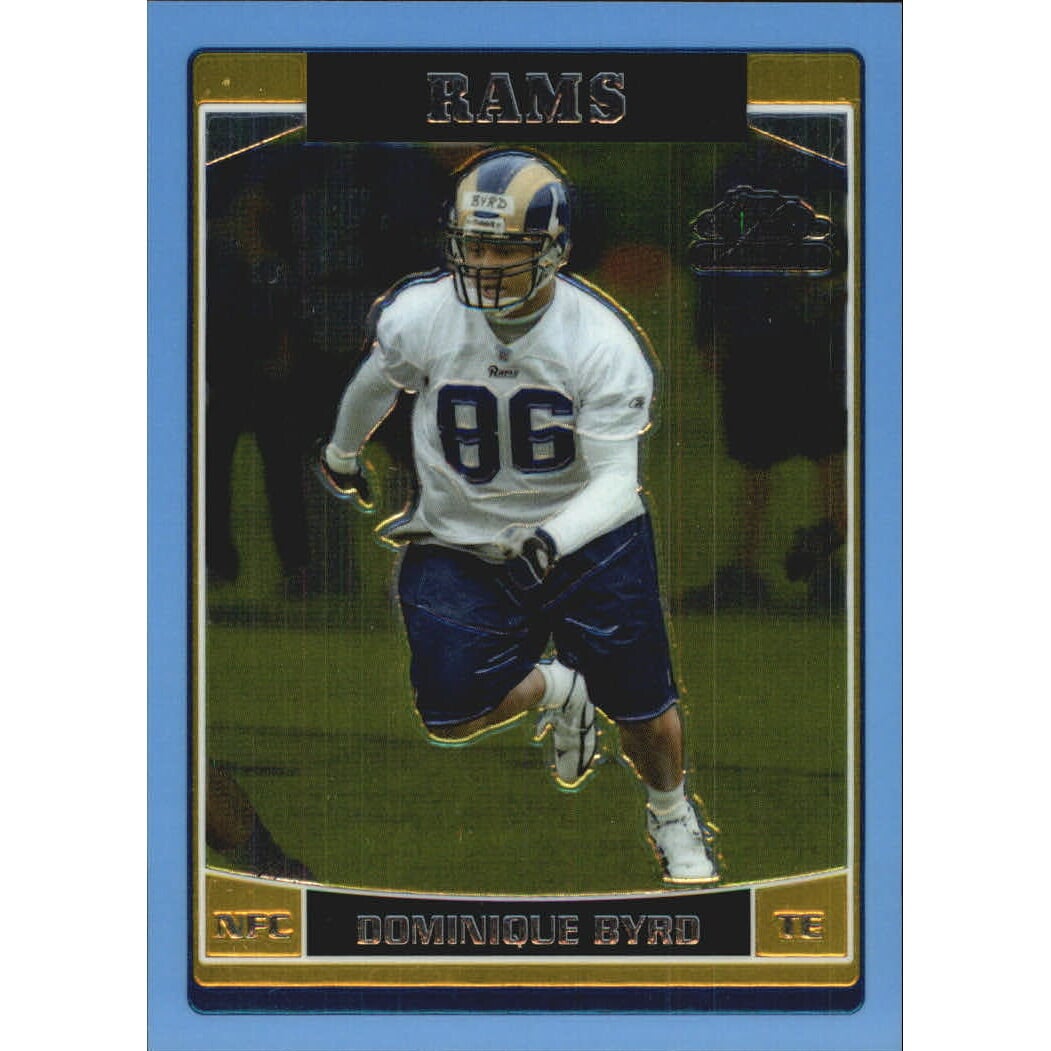 2006 Topps Chrome Blue #217 Dominique Byrd. rookie card picture