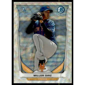 2014 Bowman Chrome Prospects Silver Wave Refractors #BCP97 Miller Diaz