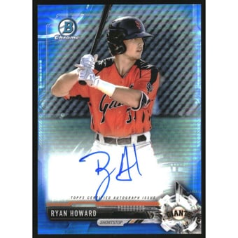 2017 Bowman Chrome Prospect Autographs Blue Refractors #CPARH Ryan Howard