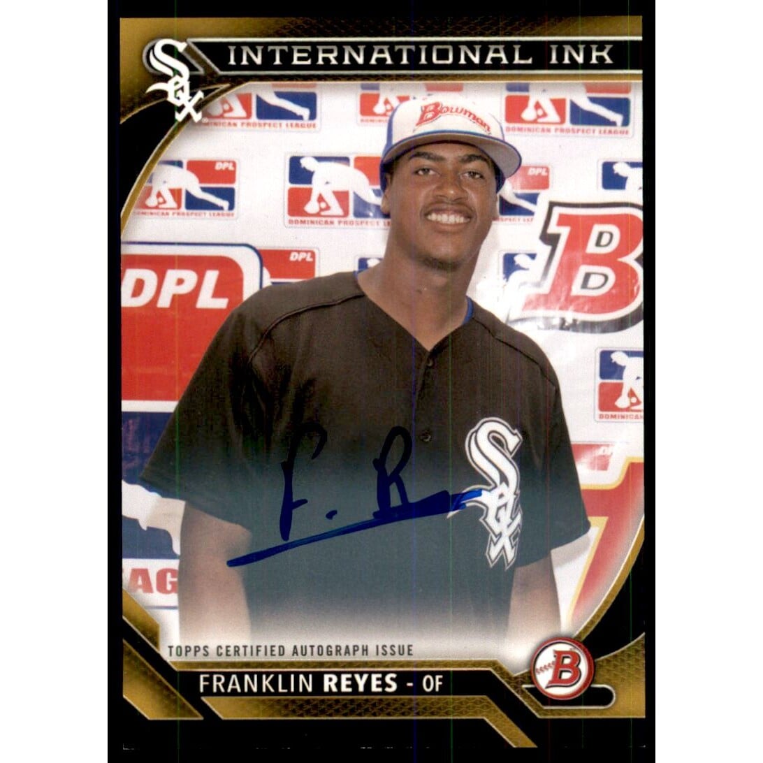 2016 Bowman International Ink Autographs Gold #IIFR Franklin Reyes EXCH. rookie card picture