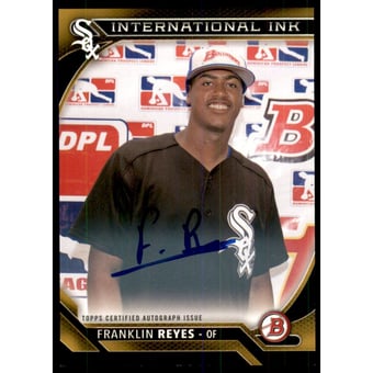 2016 Bowman International Ink Autographs Gold #IIFR Franklin Reyes EXCH