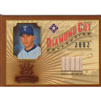 2002 Diamond Kings Diamond Cut Collection #DC81 Alex Rodriguez Bat/500