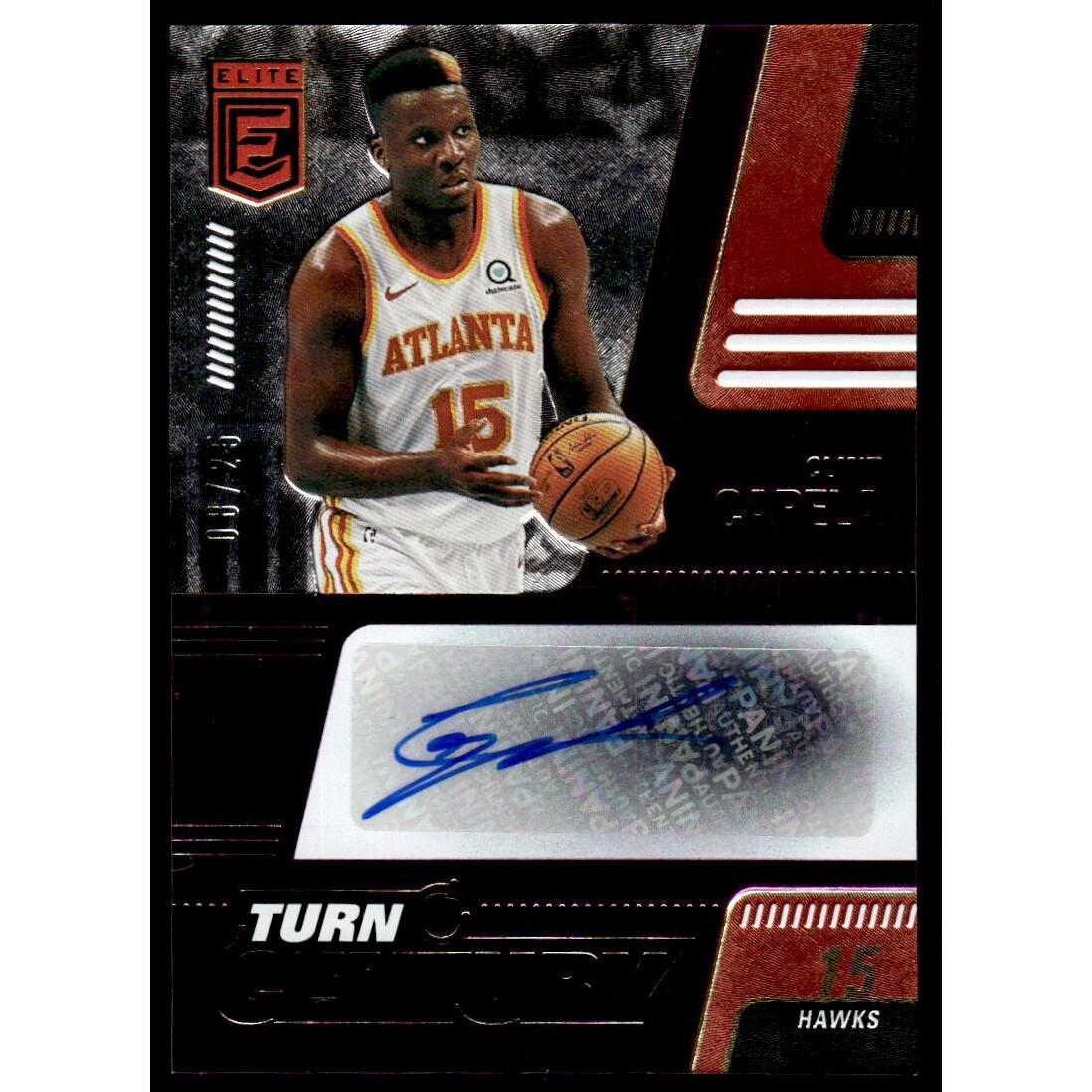 2021-22 Elite Turn of the Century Signatures Purple #21 Clint Capela