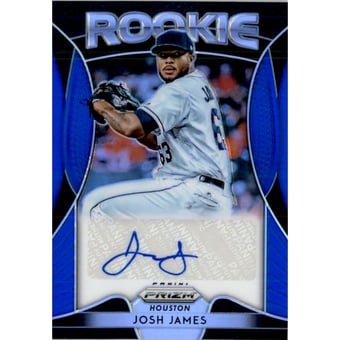 2019 Panini Prizm Rookie Autographs Prizms Blue #27 Josh James