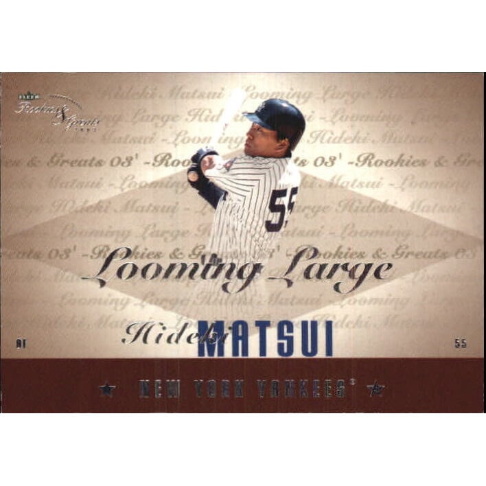 2003 Fleer Rookies and Greats Looming Large Uncommon #HM Hideki Matsui. rookie card picture