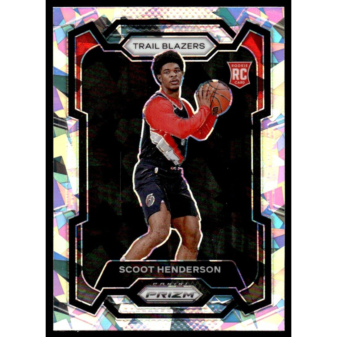2023-24 Panini Prizm Prizms Ice #141 Scoot Henderson. rookie card picture