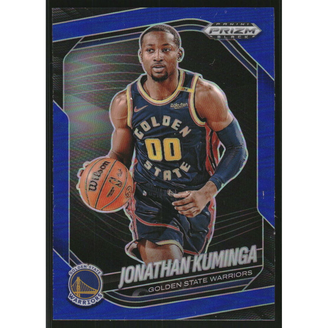 2024-25 Panini Prizm Black Prizms Blue #122 Jonathan Kuminga 2024-25 Panini Prizm Black Prizms Blue #122 Jonathan Kuminga