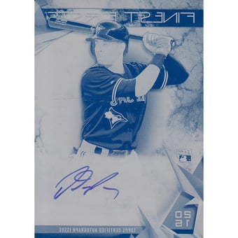 2015 Finest Firsts Autographs Printing Plates Cyan #FFADP Dalton Pompey