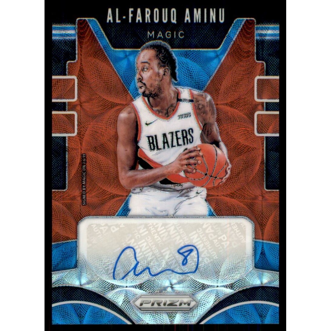 2019-20 Panini Prizm Signatures Prizms Choice #34 Al-Farouq Aminu. rookie card picture